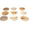 Assiettes jetables Papstar pure, ø 175 mm, 25 pièces, compostables, résistantes à la chaleur, aspect individuel, en feuille de palmier, brun clair