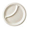 Assiettes jetables Papstar pure, 2 sections, ø 230 mm, 50 pièces, compostables, micro-ondables, en canne à sucre, blanches