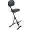 Assis debout meychair Futura Light AF-SR-11153, pliable &amp; assise réglable en hauteur, avec aide à la montée, L 370 x P 210 x H 540-900 mm, acier &amp; similicuir, noir