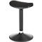 Assis-debout, réglable en hauteur, jusqu'à 120 kg, revêtement tissu, Ø 360 x P 220 x H 560-810 mm, noir/argenté