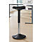 Assis-debout, réglable en hauteur, jusqu'à 120 kg, revêtement tissu, Ø 360 x P 220 x H 560-810 mm, noir/argenté