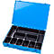 Assortimentkoffer ADB, leeg, 11 vakken, afsluitbaar, met handvat, B 330 x D 230 x H 50 mm, staal &amp; ABS kunststof, lichtblauw RAL 5012