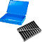 Assortimentkoffer ADB, leeg, 20 vakken, afsluitbaar, met handvat, B 330 x D 230 x H 50 mm, staal &amp; ABS kunststof, lichtblauw RAL 5012
