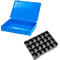 Assortimentkoffer ADB, leeg, 24 vakken, afsluitbaar, met handvat, B 330 x D 230 x H 50 mm, staal &amp; ABS kunststof, lichtblauw RAL 5012