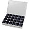 Assortimentkoffer ADB, leeg, 24 vakken, afsluitbaar, met handvat, B 330 x D 230 x H 50 mm, staal &amp; ABS kunststof, lichtgrijs RAL 7035