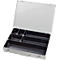 Assortimentkoffer ADB, leeg, 6 vakken, afsluitbaar, met handvat, B 330 x D 230 x H 50 mm, staal &amp; ABS kunststof, lichtgrijs RAL 7035
