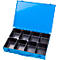 Assortimentkoffer ADB, leeg, 8 vakken, afsluitbaar, met handvat, B 330 x D 230 x H 50 mm, staal &amp; ABS kunststof, lichtblauw RAL 5012