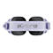Hellviolettes Headset, Draufsicht. Auf dem Bügel steht "astro". Graue Ohrmuscheln.