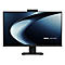 Schwarzer ASUS Monitor mit Webcam, blau-grauer Hintergrund. Das Display zeigt eine abstrakte Grafik.