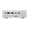 Silberne Asus Dockingstation Vorderseite mit Kopfhöreranschluss, USB-Ports, zwei USB-C-Anschlüssen und Power-Button.