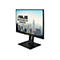 Schwarzer Asus Business Monitor in schräger Ansicht vor weißem Hintergrund mit Skyline-Hintergrundbild.