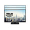ASUS Business Monitor mit Skyline-Bildschirmhintergrund zeigt die Höhenverstellung in drei Ebenen.