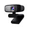 Schwarze Webcam mit 'Wide Angle Lens' und 'Full HD 1080p' Beschriftung.