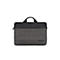 Flache Laptop-Tasche in Dunkelgrau und Schwarz mit Tragegriffen und ASUS-Collection-Label vor weißem Hintergrund.