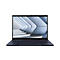 Dunkelblauer Laptop, geöffnet mit Logo "ASUS Expertbook" auf dem Bildschirm.