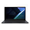 Dunkelgraues Laptop vor blau-schwarzem Hintergrund. Display mit Schriftzug "ASUS Zenbook".