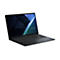 Schwarzes Asus ExpertBook Laptop in Perspektive auf weißem Hintergrund.