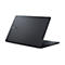 Dunkelgraues ASUS Expertbook Notebook, leicht geöffnet, schräge Ansicht von hinten auf einem weißen Hintergrund.