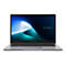 Silbernes Asus Expertbook Notebook in Frontalansicht vor weißem Hintergrund.