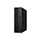 Schwarzer Asus ExpertCenter PC-Tower im SFF-Format mit vertikalen Lamellen und Frontanschlüssen vor weißem Hintergrund.