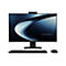 Schwarzer ASUS ExpertCenter All-in-One PC mit Tastatur und Maus vor weißem Hintergrund.