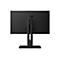 Rückseite eines schwarzen ASUS Monitors mit Standfuß und sichtbaren Anschlüssen.