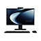 Schwarzer ASUS ExpertCenter All-in-One PC mit Tastatur und Maus vor weißem Hintergrund.