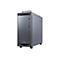 Grauer Asus Tower-PC vor weißem Hintergrund mit strukturierter Front und Tragegriff.