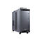 Grauer ASUS Tower-PC mit Carbon-Optik Front und Tragegriff auf weißem Hintergrund.