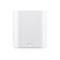 WeiÃŸer, zylindrischer ASUS-Router, Unterseite mit Logo und Licht.