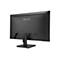 Vue arrière d'un moniteur ASUS noir avec pied. Le logo est visible, les ports et les fentes de ventilation sont visibles.