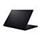 Schwarzer Laptop, teilweise geöffnet, auf weißem Hintergrund. Auf dem Deckel ist das ASUS ProArt Logo zu sehen.
