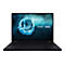 Schwarzes Asus ProArt Laptop frontal vor weißem Hintergrund mit Meereswellen-Wallpaper und GoPro Logo.