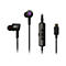 Schwarze In-Ear-Kopfhörer mit USB-C-Anschluss, eingebautem Mikrofon und ROG-Logo.