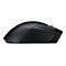 Schwarze Gaming-Maus mit RGB-Beleuchtung und ROG-Logo. Auf weißem Hintergrund.