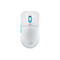 Souris de jeu blanche avec des accents bleus, logo ROG.