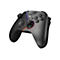 Schwarzer Gamecontroller mit durchsichtigen Elementen. ROG-Logo und Xbox-Taste erkennbar, sowie beleuchtete Details.