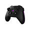 Schwarzer Gaming-Controller mit beleuchtetem ROG-Logo und LED-Streifen vor weißem Hintergrund.