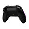 Rückansicht eines mattschwarzen Gaming-Controllers mit Ladeanschluss und RGB-Beleuchtung.