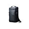 Schwarzer Asus ROG Gaming-Rucksack mit Branding auf der Vorderseite vor weißem Hintergrund.