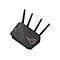 Schwarzer Asus ROG Strix Gaming-Router mit vier Antennen, punktierter Oberfläche und leuchtendem ROG-Logo.