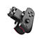 Schwarzer Gamecontroller mit roten Akzenten und weißen Knöpfen. Das ROG-Logo ist sichtbar.