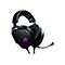 Schwarzes Gaming-Headset mit Mikrofon, ROG-Logo. Das Headset liegt vor weiÃŸem Hintergrund.