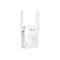 Weißer Asus WLAN-Repeater mit zwei Antennen, Asus-Logo und leuchtenden grünen Status-LEDs auf weißem Grund.
