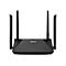 Schwarzer Router mit vier Antennen, ASUS-Logo. Der Router steht vor weiÃŸem Hintergrund.