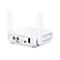 Weißer Asus Router mit zwei Antennen und LAN, 2.5G WAN, USB- und Stromanschluss auf der Rückseite.