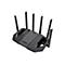 Schwarzer Router mit sechs Antennen, 'TUF GAMING' und 'ASUS' Schriftzug.