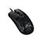 Schwarze Gaming-Maus mit Wabenmuster und Kabel, isoliert auf weißem Hintergrund.