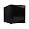 Schwarzer NAS-Server mit rotem Schriftzug "asustor" und Bedienfeld mit LEDs.