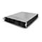 Ein silberner Asustor Rackmount-Server mit zwölf Festplatteneinschüben vor weißem Hintergrund.